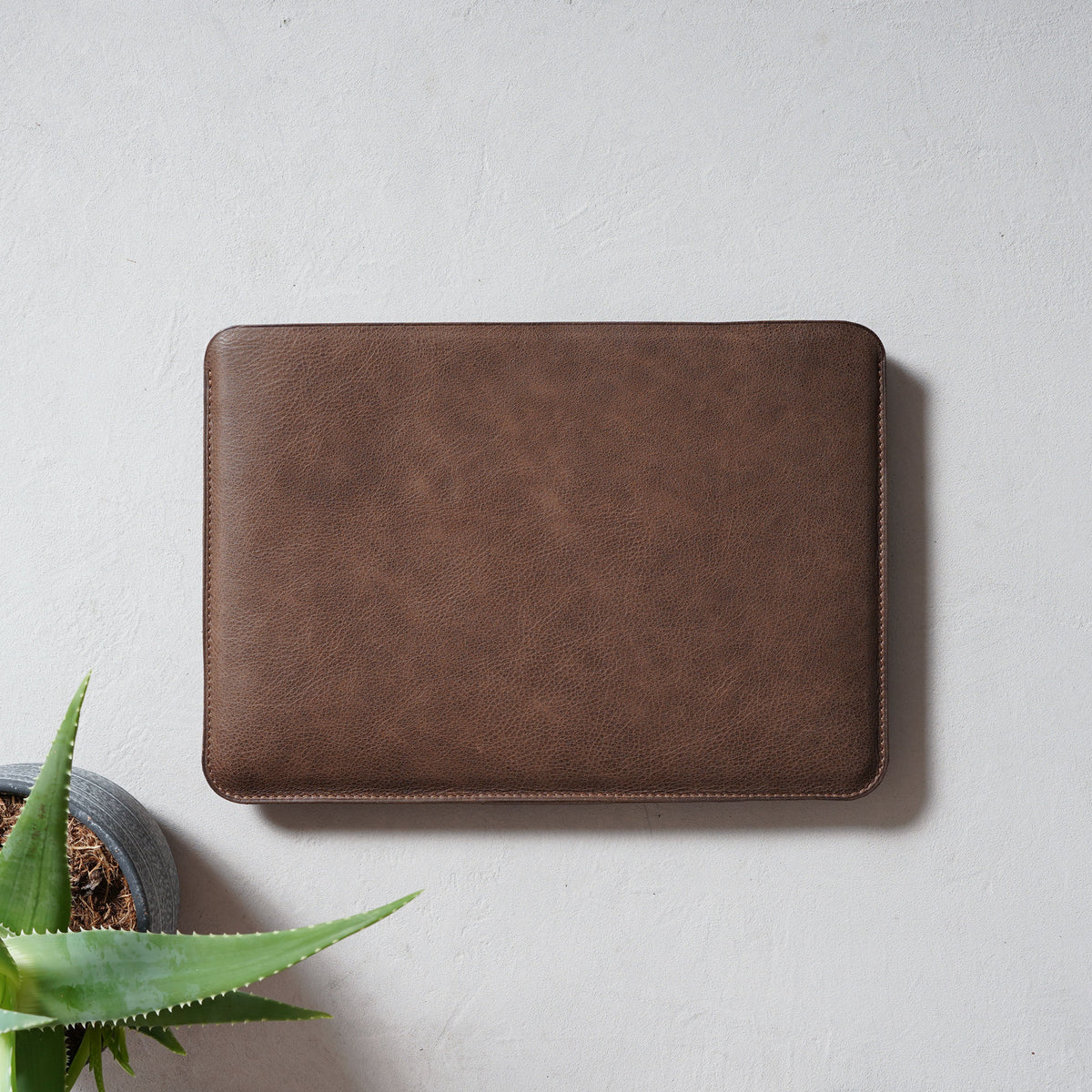 Housse d'ordinateur en cuir basic