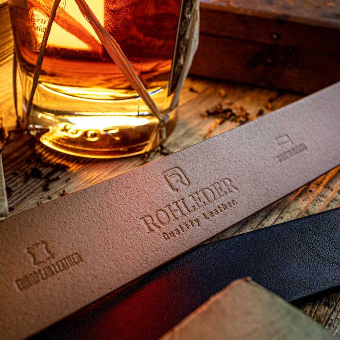 Leder/Edelstahl - Gürtel