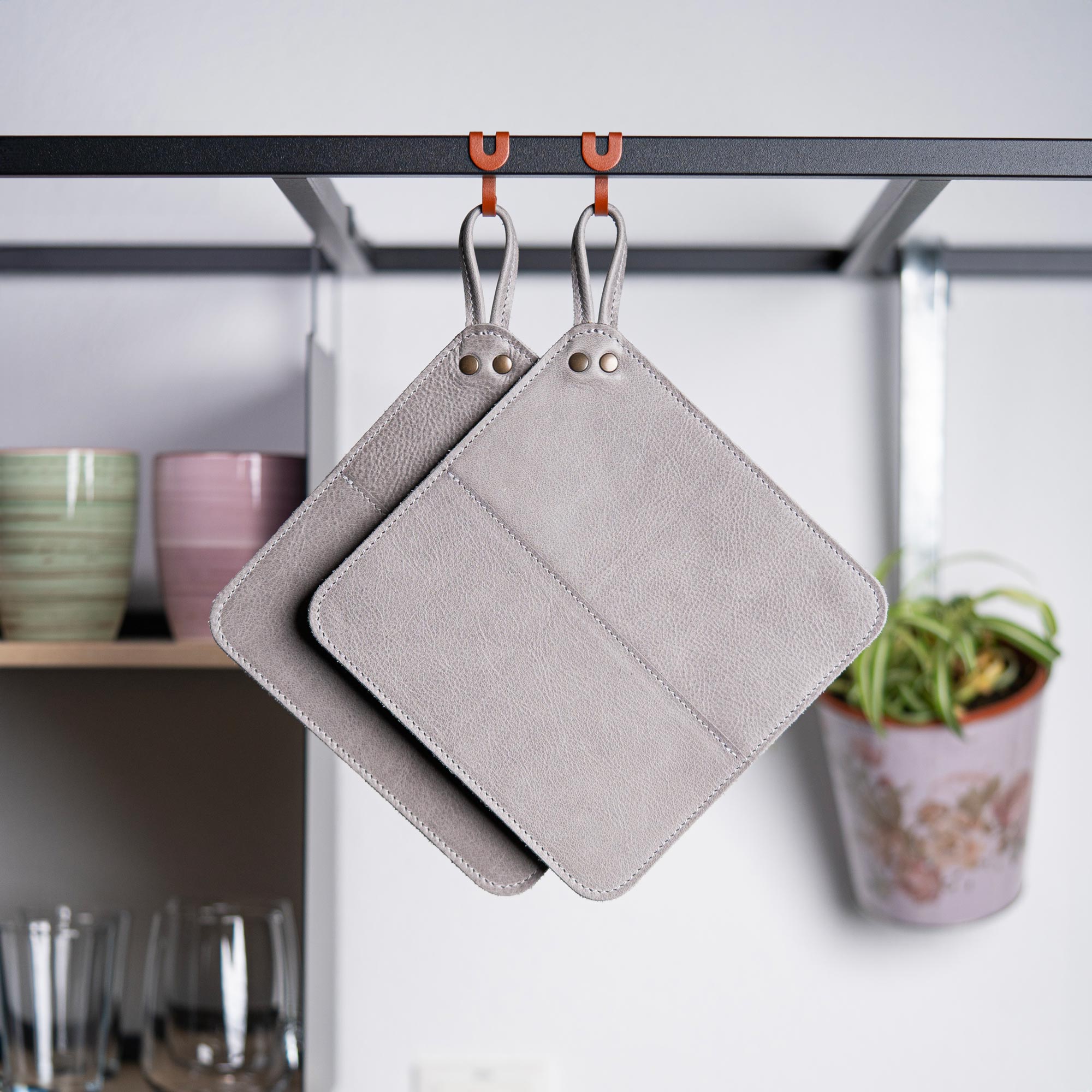 B-Ware Ledertopflappen (2 Stk.)