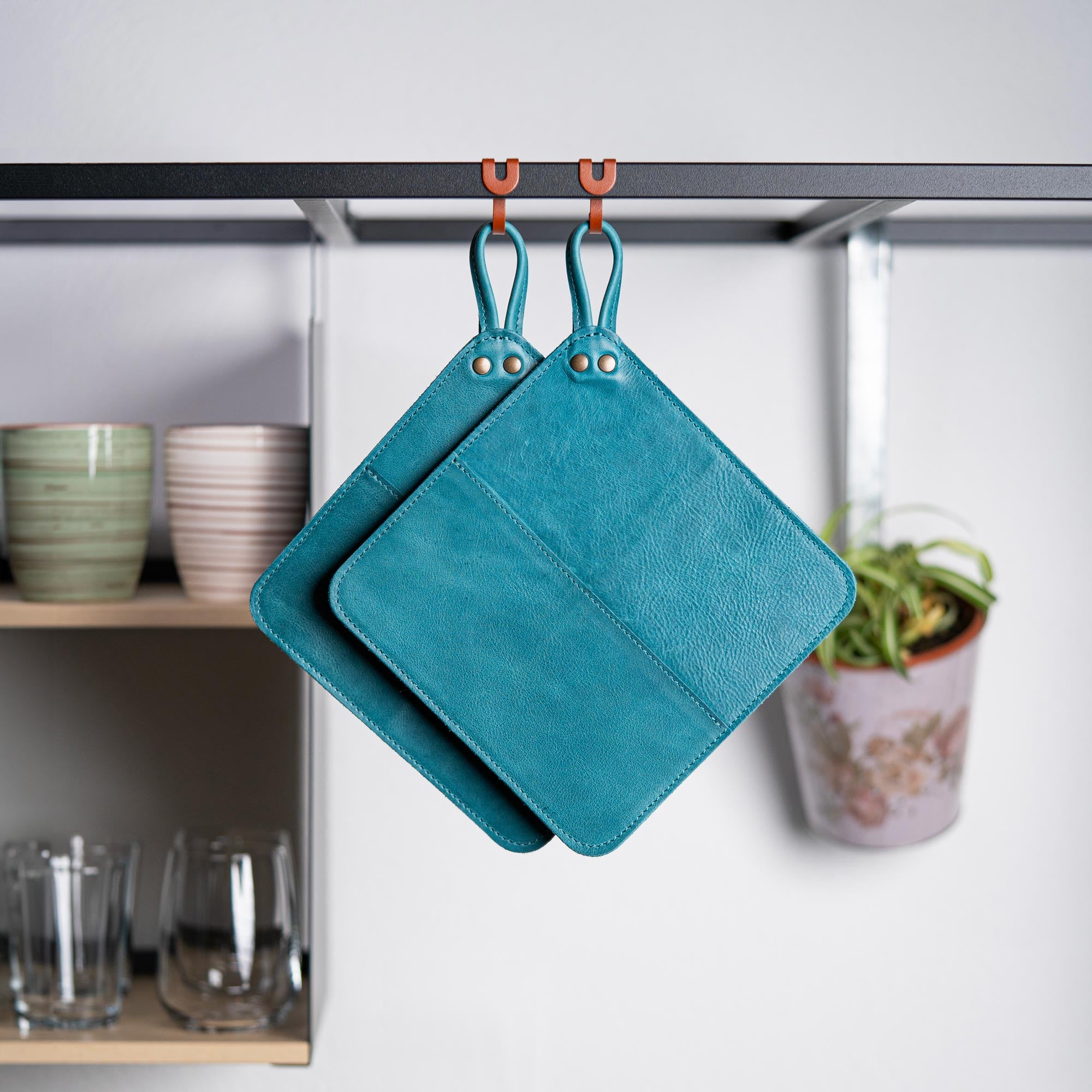 B-Ware Ledertopflappen (2 Stk.)