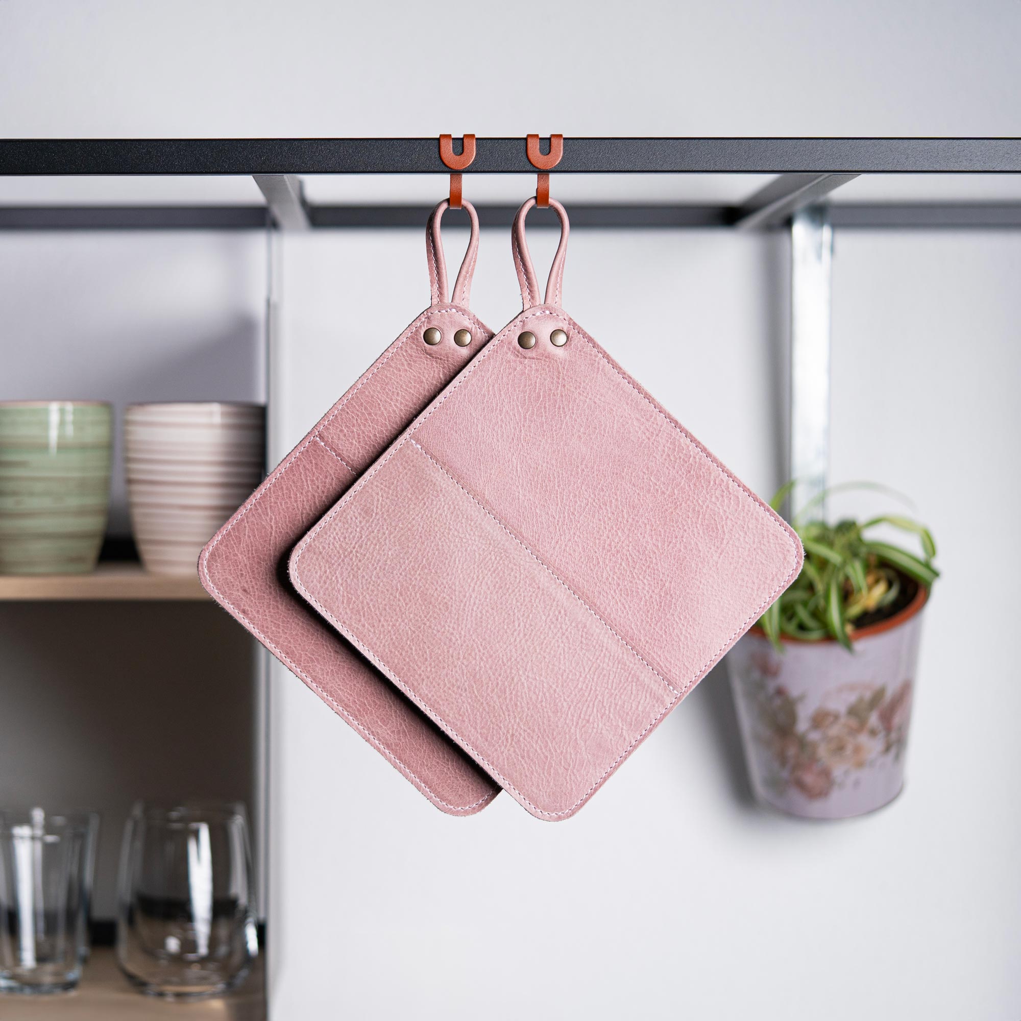 B-Ware Ledertopflappen (2 Stk.)