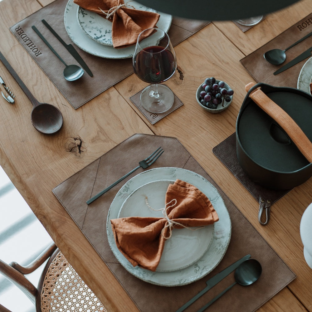 Echtleder Tischset "Design"