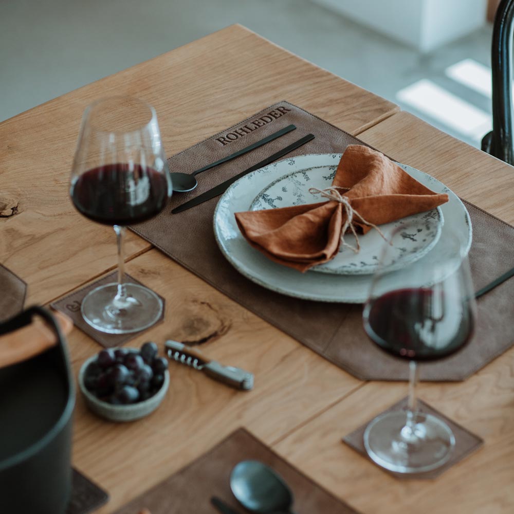 Esszimmerset – 8x Tischsets + 8x Glasuntersetzer