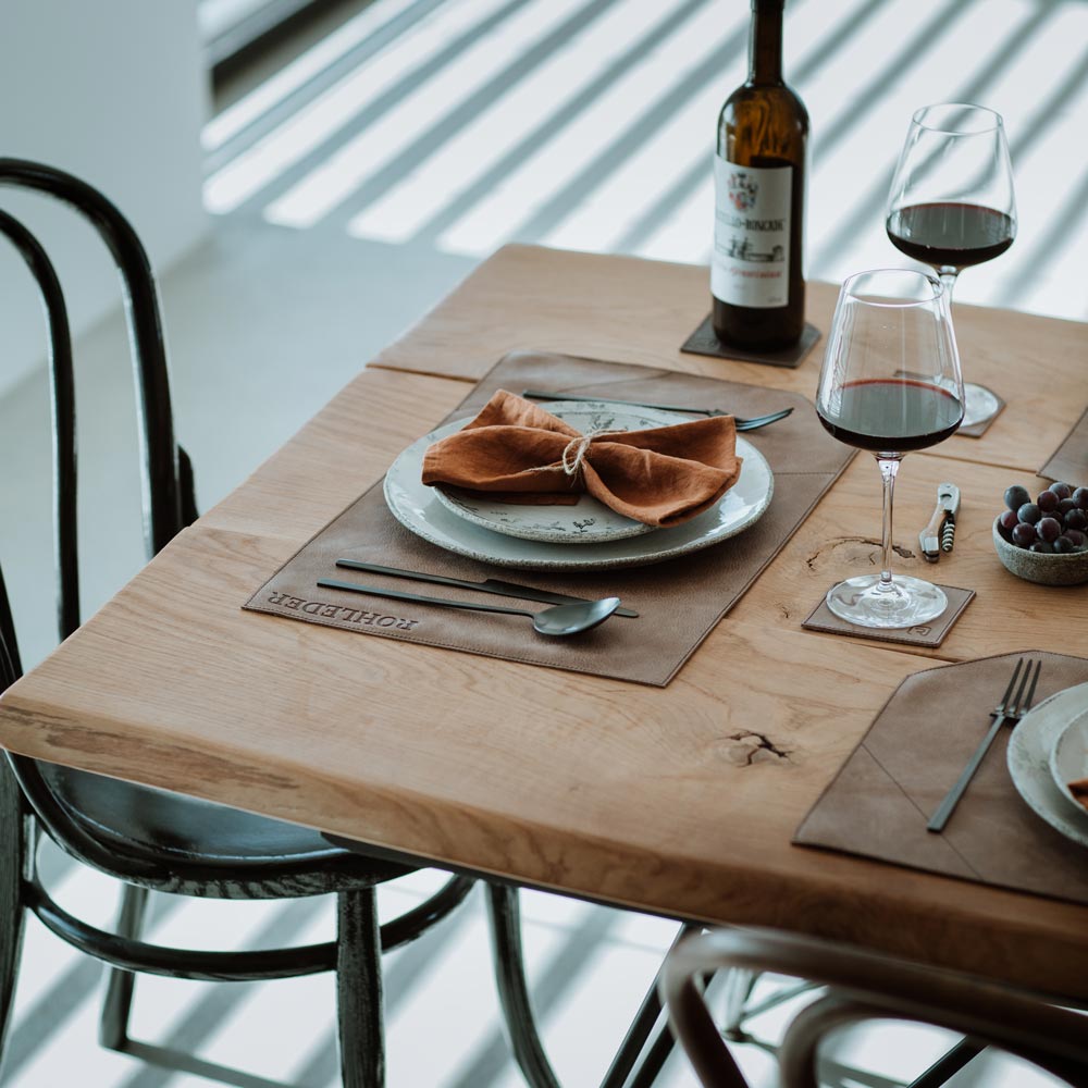 Esszimmerset – 8x Tischsets + 8x Glasuntersetzer