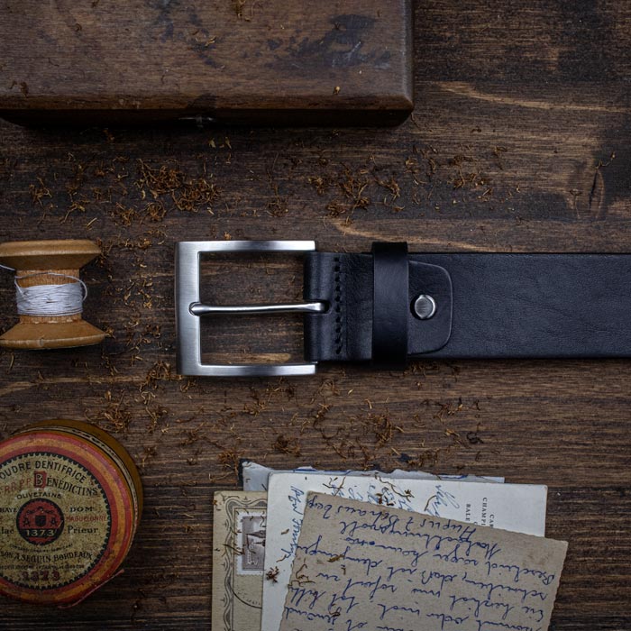 Leather/stainless steel - belt