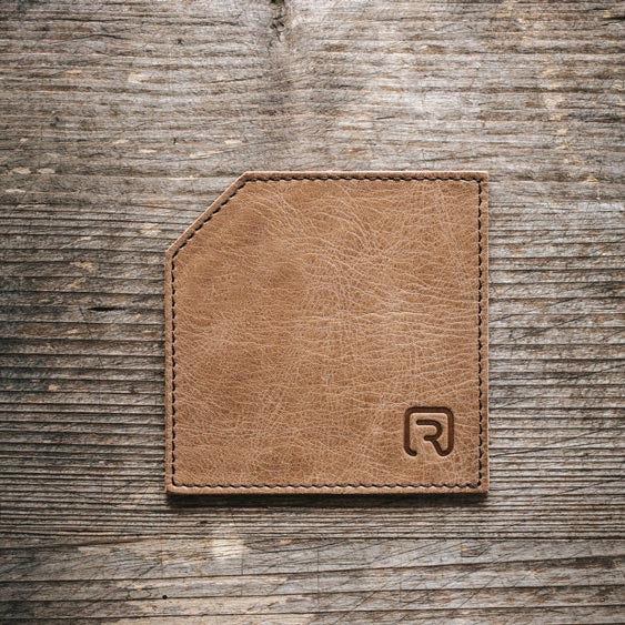 Echtleder-Glasuntersetzer "Design"