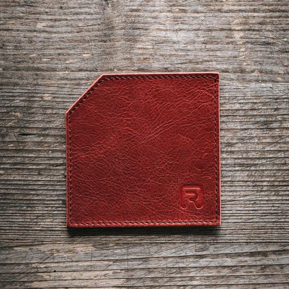 Echtleder-Glasuntersetzer "Design"