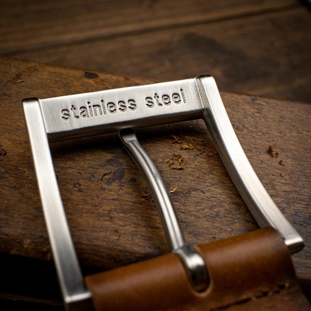 Leather/stainless steel - belt